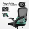 Ergonomic Mesh Office Chair, High Back Desk Chair with 3D Armrests, Up&Down Lumbar Support, Swivel Computer Task Chair 4