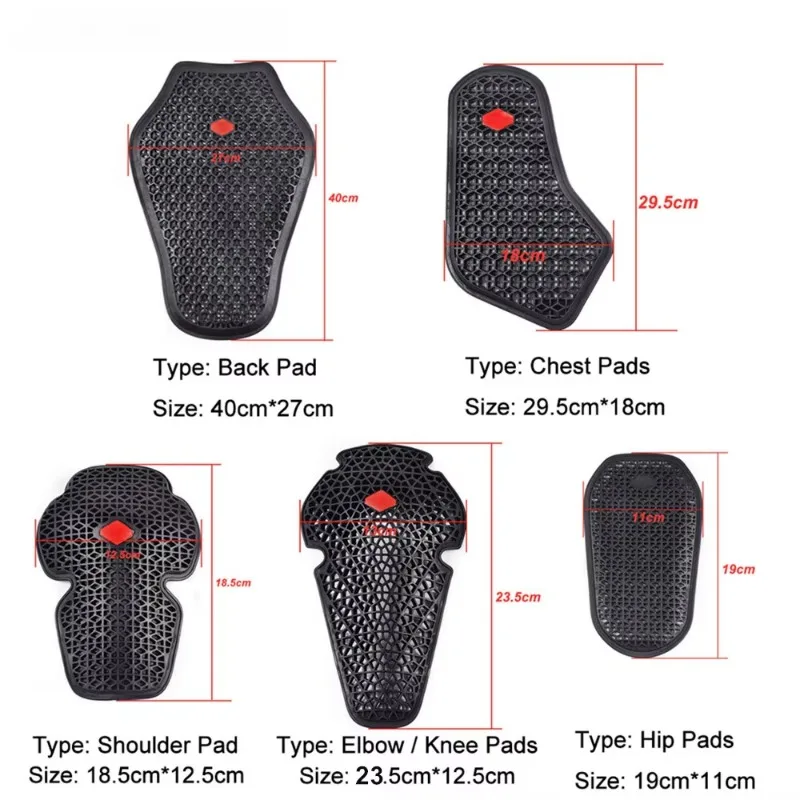 1/2/4/5/7/11PCS Motorcycle Shoulder Elbow Back Protector Pad Universal Motorbike Chest Pads Soft Motorcycle Jacket Insert Armor
