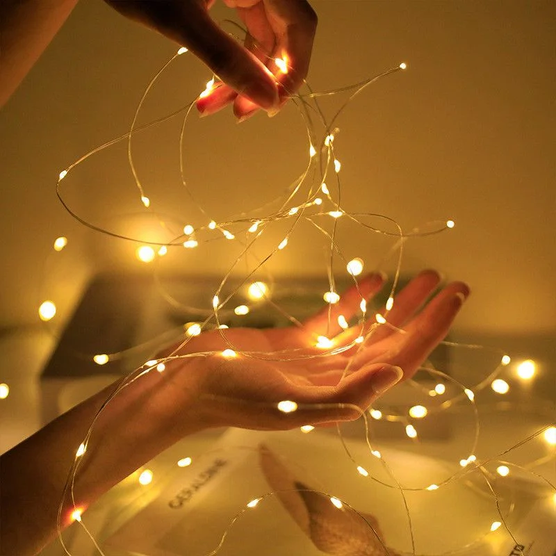

Fairy Light for Christmas Holiday Wedding USB/Battery Garland Decor Outdoor LED Lamp String Garden 1-10M Party Copper Wire Light
