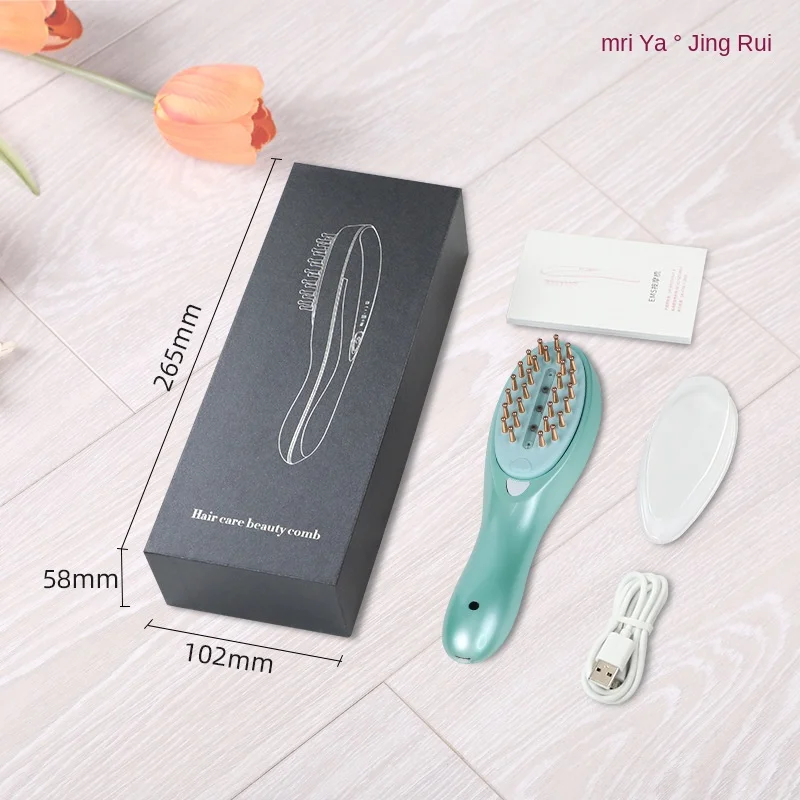 Micro Current Electric Massage Comb Hair Therapy Instrument Straight Hair Comb RF Personal Health Care Comb Electric Massager 4