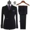 Cenne Des Graoom 2025 New Elegant Black Suits for Men Metal Side Release Buckle 2 Pieces Set High Quality Wedding Party Dinner 1