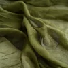 2PCS Olive Moss Green Gauze Semi-Sheer Table Runner Cheesecloth Tablecloth for Wedding Party Bridal Shower Boho Table Decor 3