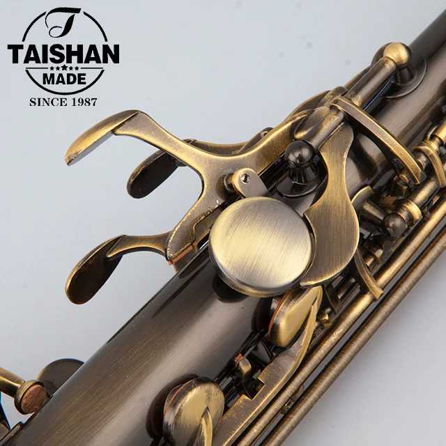 Straight Soprano Saxophone Professional Supplier Musical Instrument antique bronze sax