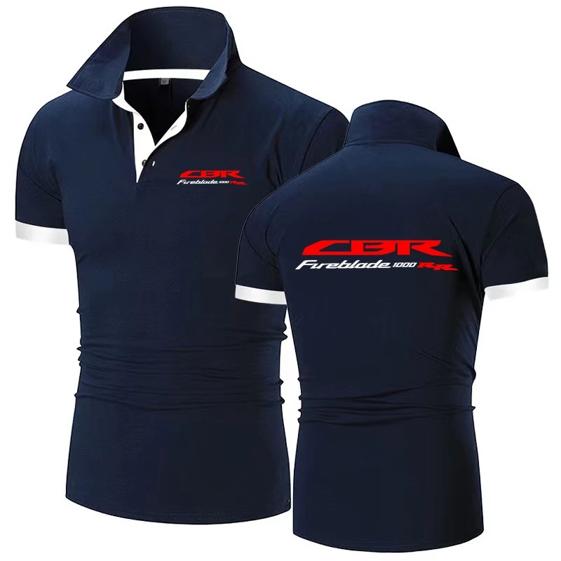 Polo moto pour hommes et femmes, T-shirt Hondaes, Polo F1, CBR