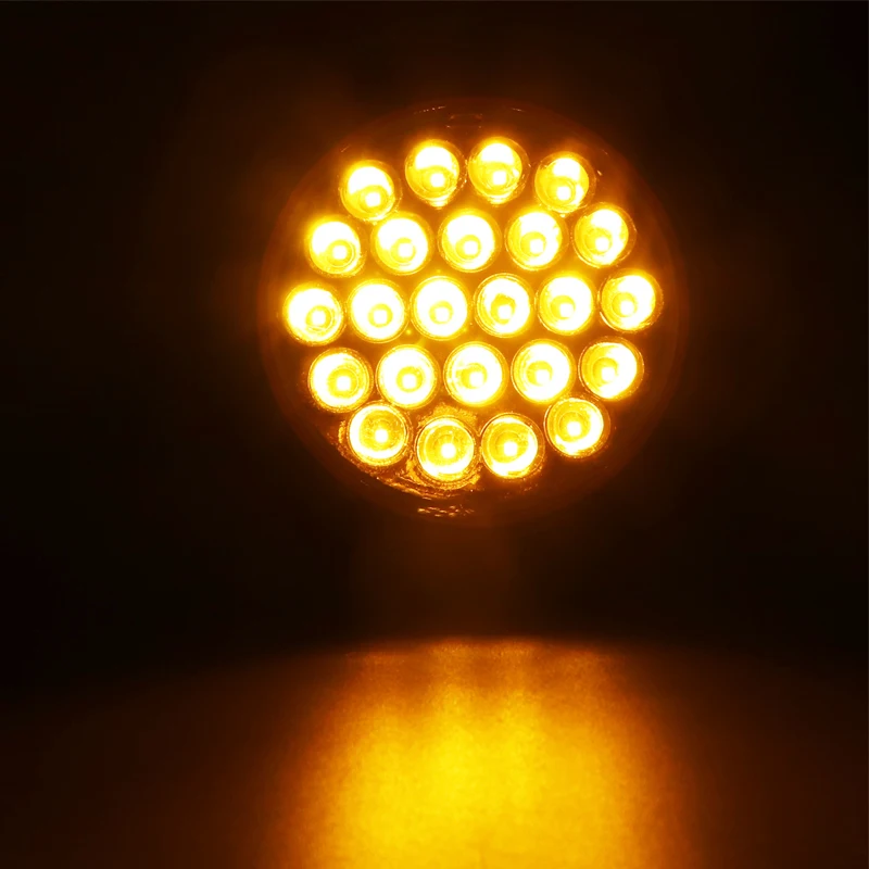 Luces traseras redondas de 24 V para remolque de camión, luces de giro, reflectores, luces de advertencia de posición lateral de freno y parada, color rojo, amarillo y blanco
