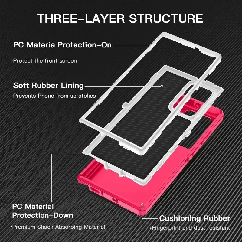 Heavy Duty Defend Armor Shockproof Phone Case withCover Box