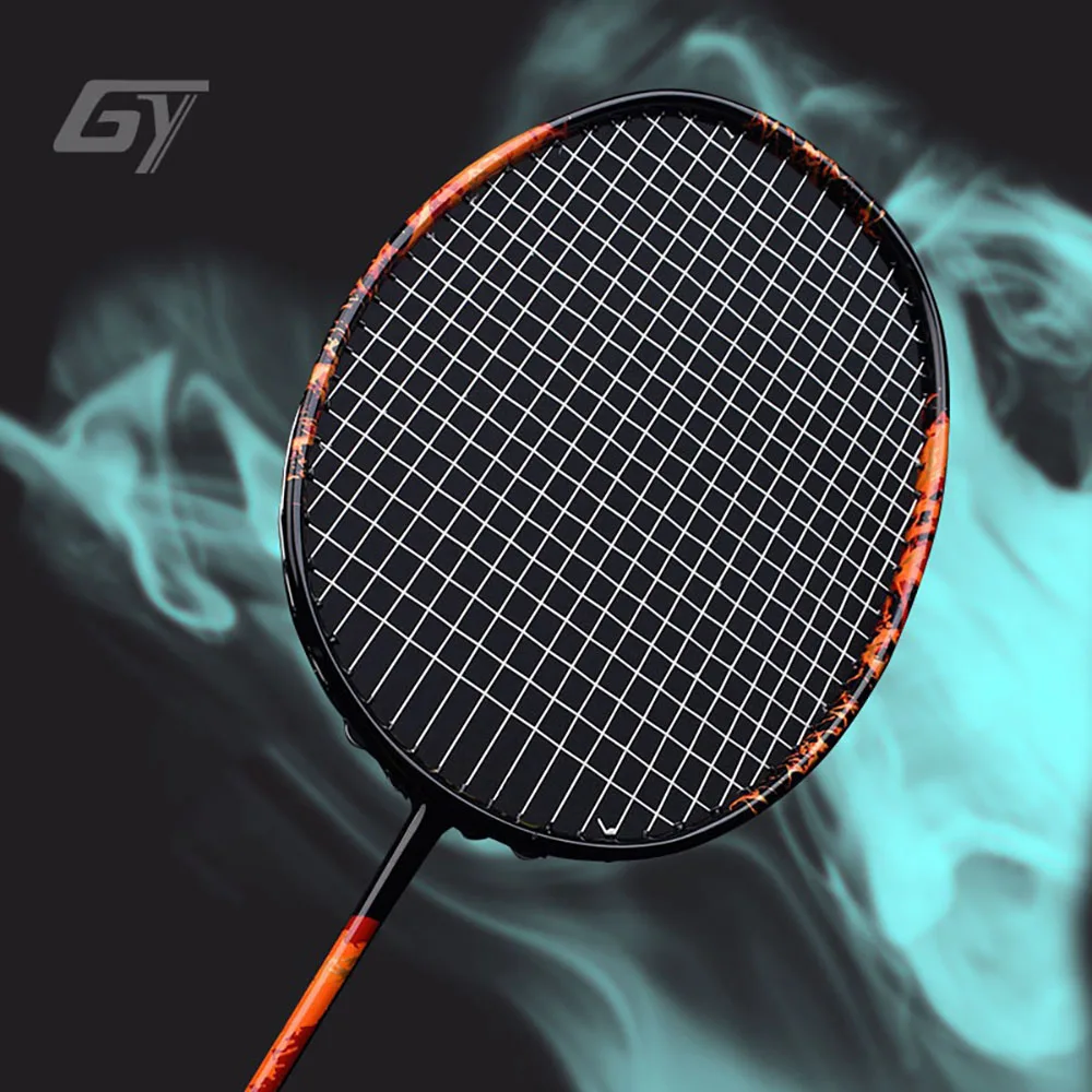 

GY-Full Carbon Badmiton Racket, Offensive Type 5U, Single Racquet, Solid Rod, 7.0mm Grip, G5, New Come