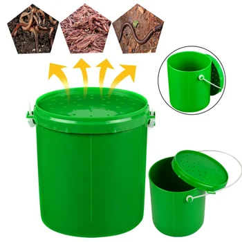 Live Earthworm Box Plastic Worm Lures Container Portable Handle Storage Fishing Bait Tackle Storage Case Tool Fishing Gear 1