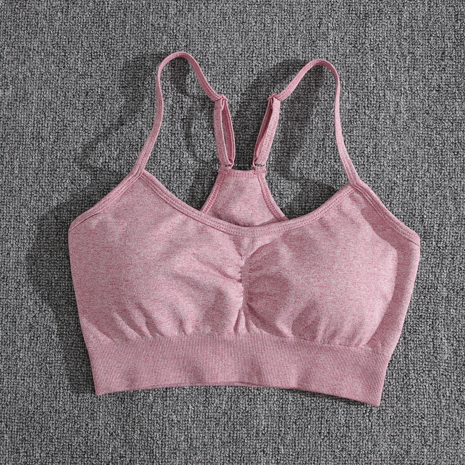 Conjunto Deportivo Efecto Push Up Sin Costuras Rosa