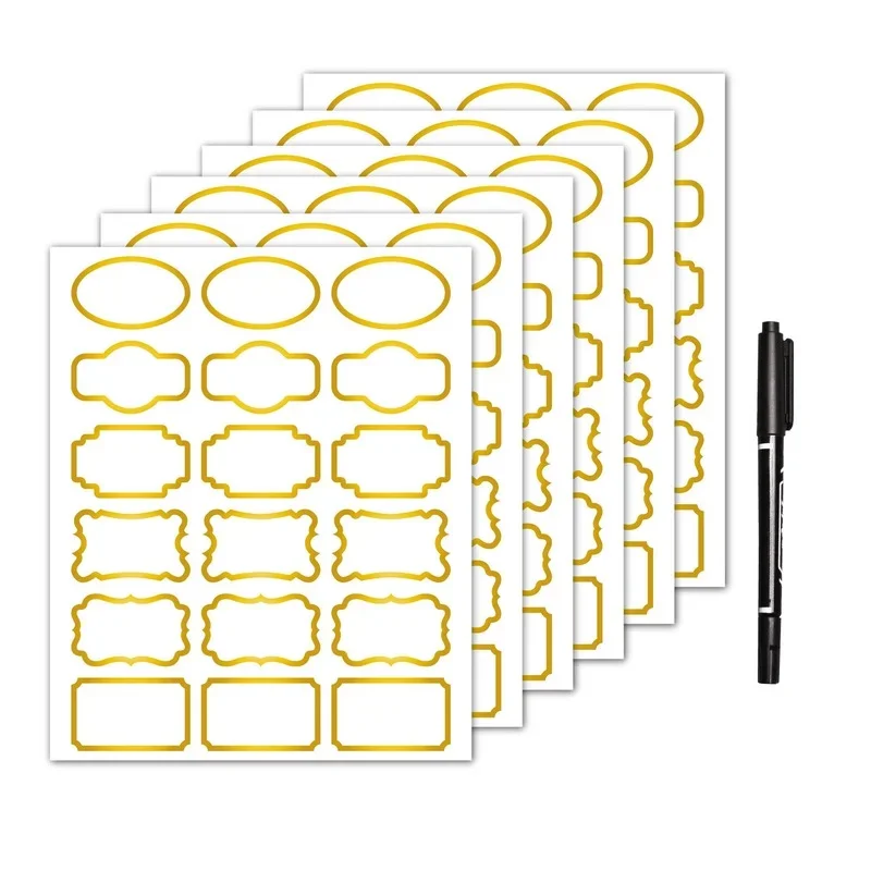 PVC Self-adhesive Seasoning Jar Label Sticker Handwritten Transparent Removable Waterproof Oil-proof Spice Bottle Label Sticker