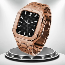 Deluxe Metal Bezel Frame and Strap Mod Kit for Series456SE 44mm (6 screws Rose Gold)