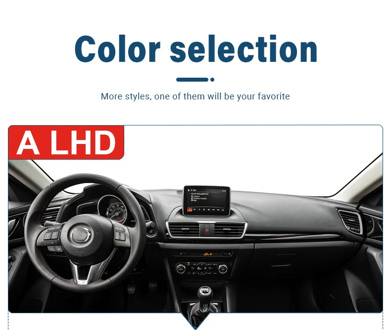 Für Mazda 3 BM BN Axela 2014 2015 2016 2017 2018 Auto Dashboard Abdeckung Sonnenschutz Vermeiden Licht Matte Instrument Panel pad Zubehör – Detail 3