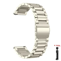 Stainless Steel Metal Watchband Bracelet Replacement Strap for 22mm (Starlight)