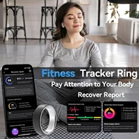 QINO K22 Smart Ring with Vibration Call Notification Reminder for Men Stainless Steel Health Heart Rate Monitor Free Charge Case - Image 2