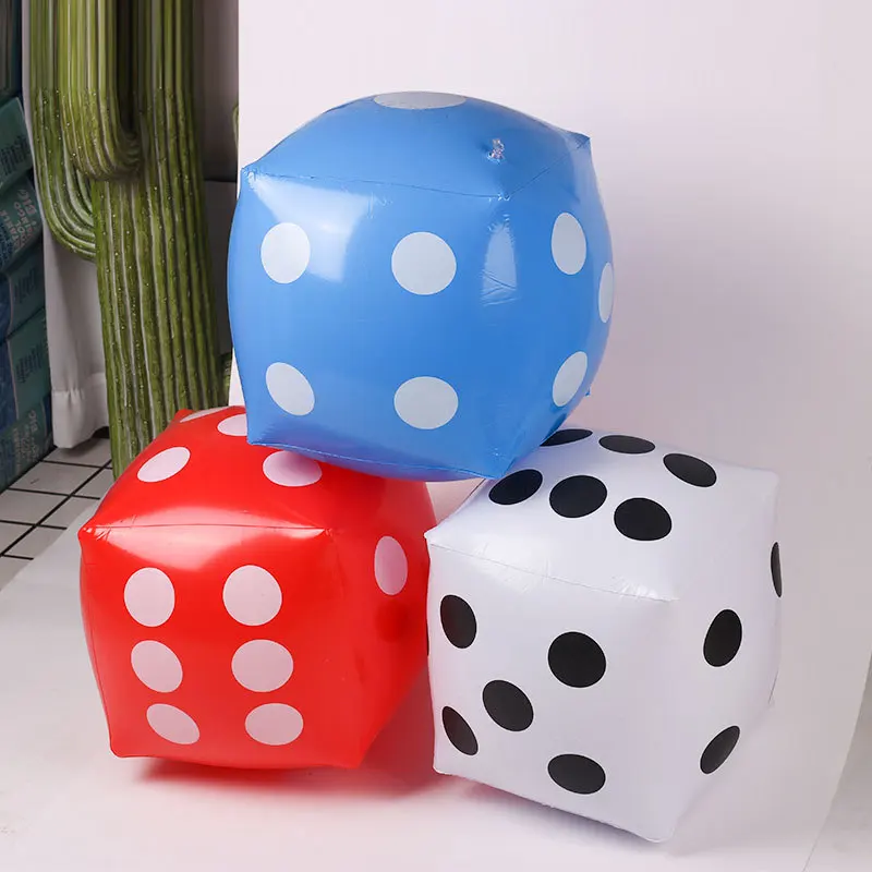 1 PC Random Color Decompression Toy Activity Inflatable Dice PVC Blow Color