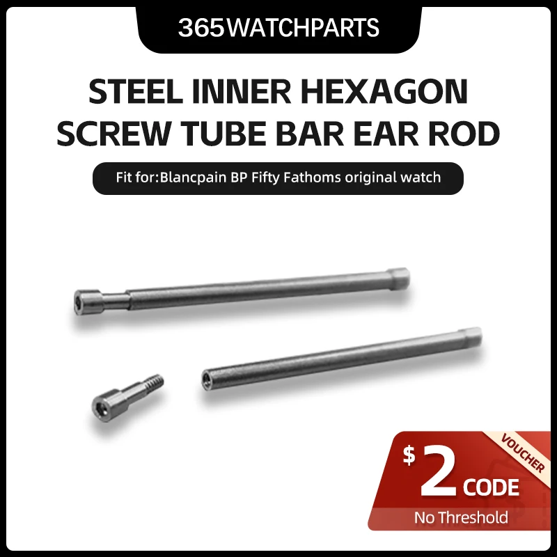 Asta Per Orecchio Con Barra A Vite Esagonale Interna In Acciaio Solido Per Orologio Blancpain 50 Bp Fifty Fathoms