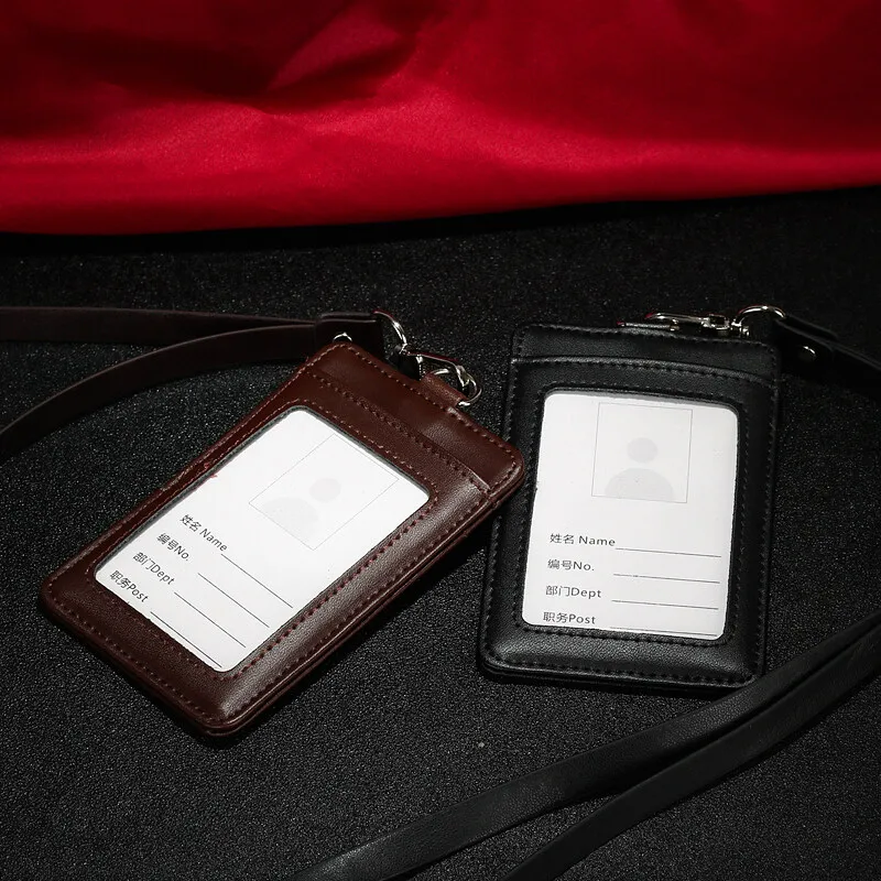 비즈니스 카드홀더 패션 ID 카드홀더 가죽 안뜰 버스 패스 학생 ID 카드, 사무용품, 신제품