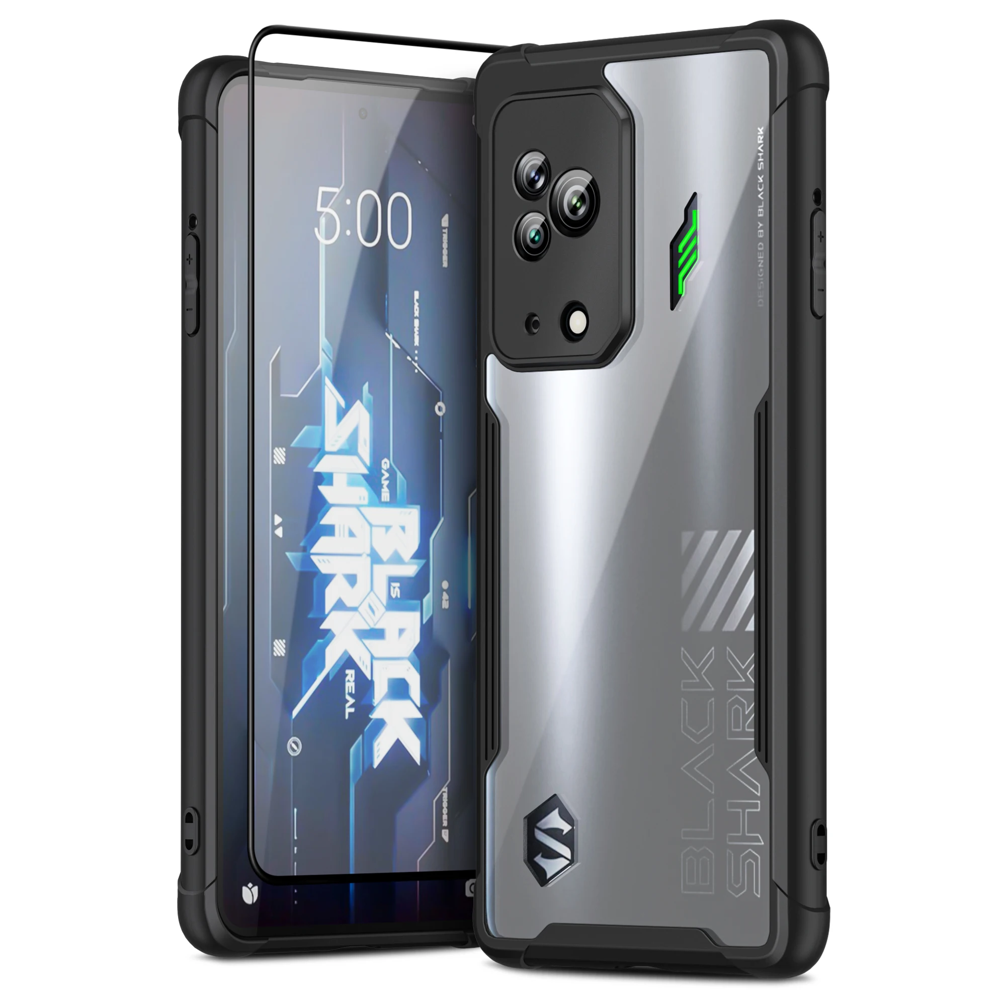 

Чехол ZSHOW для Xiaomi Black Shark 5 5 Pro, тонкий Тонкий прозрачный мягкий ударопрочный чехол из ТПУ с рассеиванием тепла и закаленным стеклом