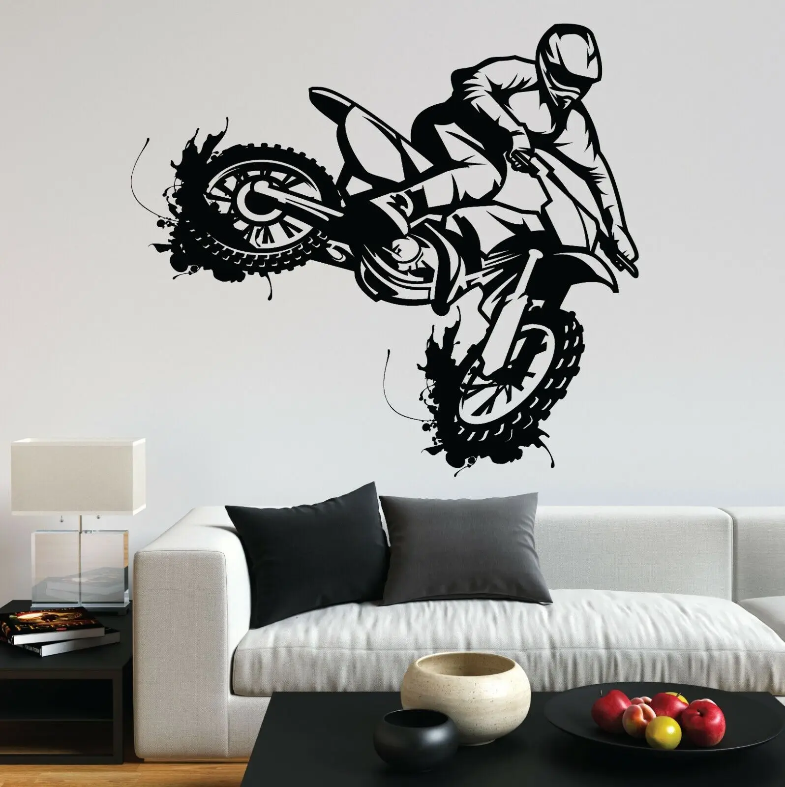 

Vinyl Mountain Motocross Wall Sticker Rider Extreme Sports Decal Wall Art Home Living Room Motorcycle Shop Decorations MT02