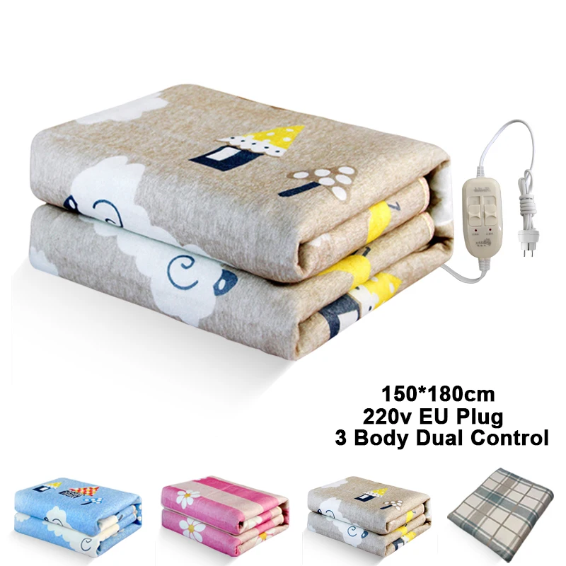 

Electric Blanket 220v Thicker Heater Double Body Warmer 180*150cm Heated Mattress Thermostat Electric Heating Blanket