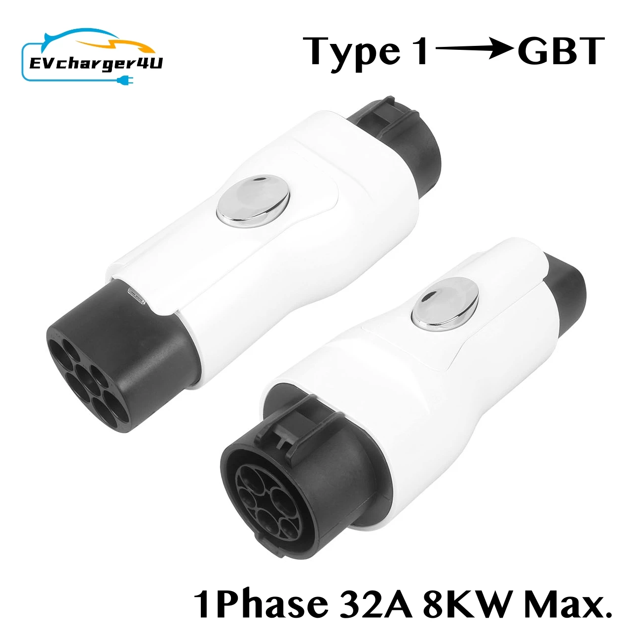 

EVCharger4U SAE J1772 тип 1 к GBT EV адаптер 1 фаза 32 А 8 кВт с двойным хоком для китайского бренда EV зарядный адаптер преобразователь