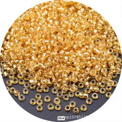High - Quality Silver - Filled Glass Rice Beads for Jewelry & Clothing - Multiple Sizes Available (22B gold)