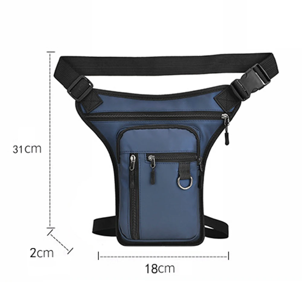 Men Motorcycle Leg Side Bag Waterproof Tactical Travel Purse PU Leather Motorbike Hip Leg Pack Outdoor Sports Ride Bag