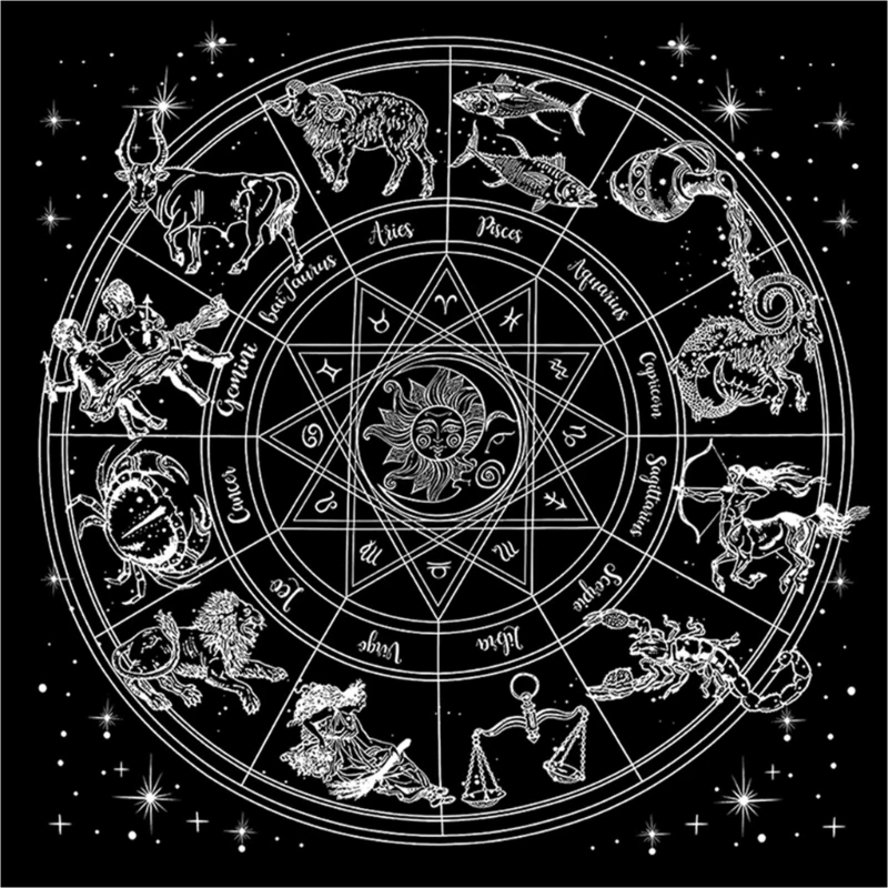 

23x23In Tarot Tablecloth Guidance Board Game Divination Tarot Table Cloth High Quality