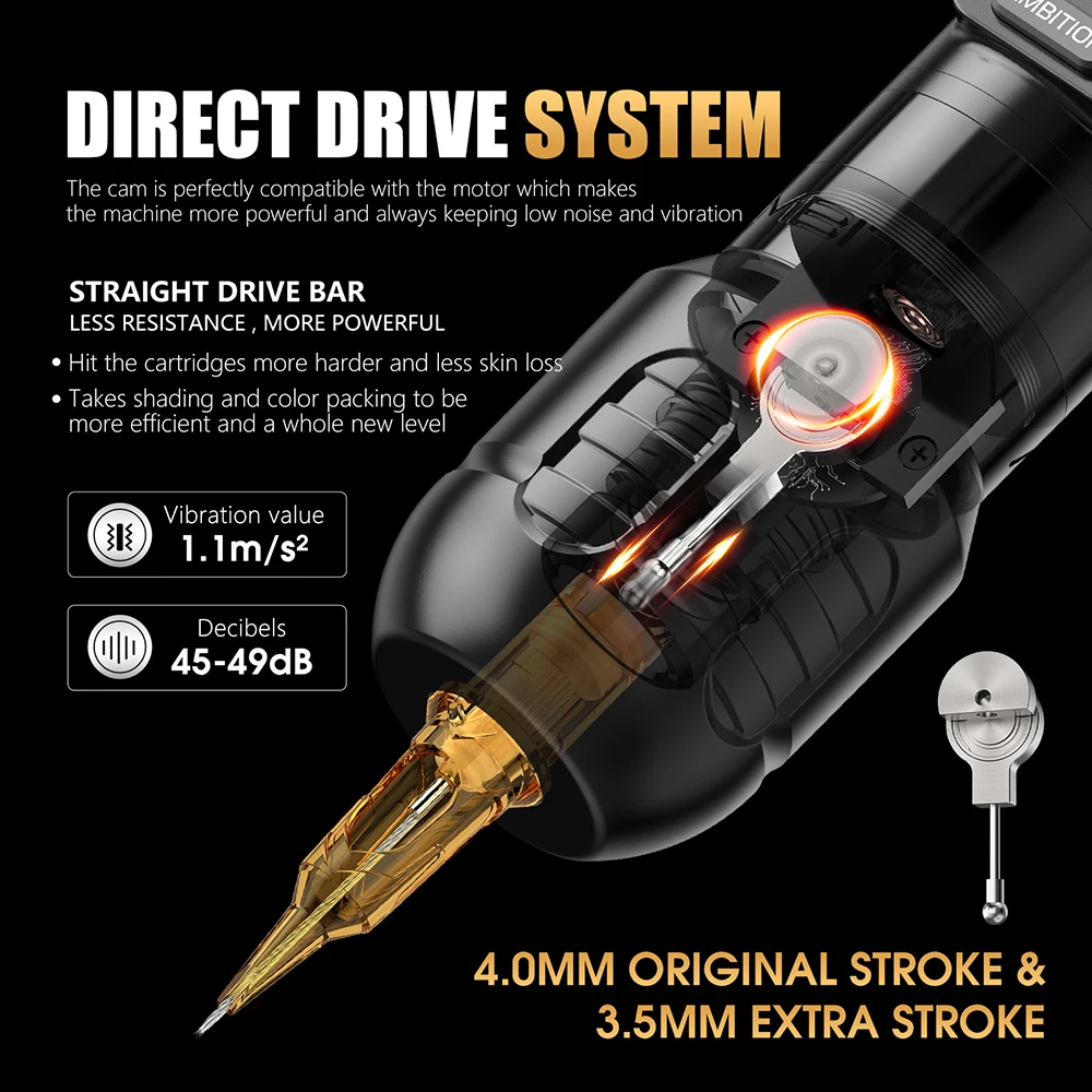 Ambition-Zetton タトゥーマシン　tattoo machine Ambition Zetton Wireless Tattoo Pen Machine