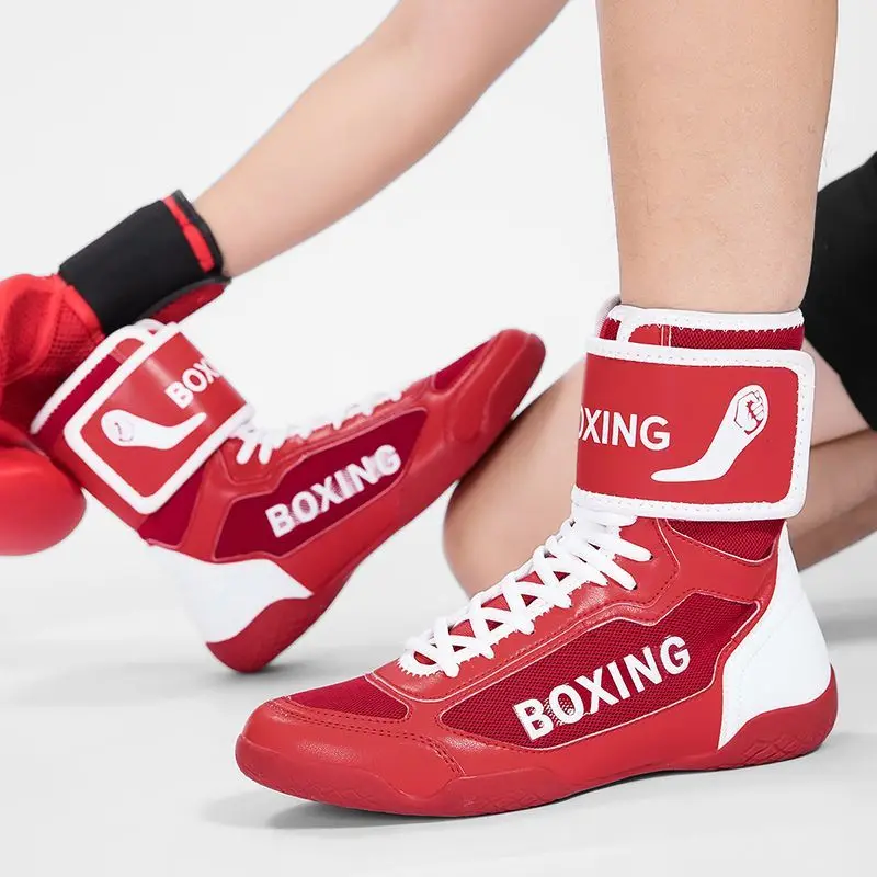 Professional Wearable Wrestling Shoes Lightweight Breathable Sneakers Anti-slip Wearable Boxing Shoes