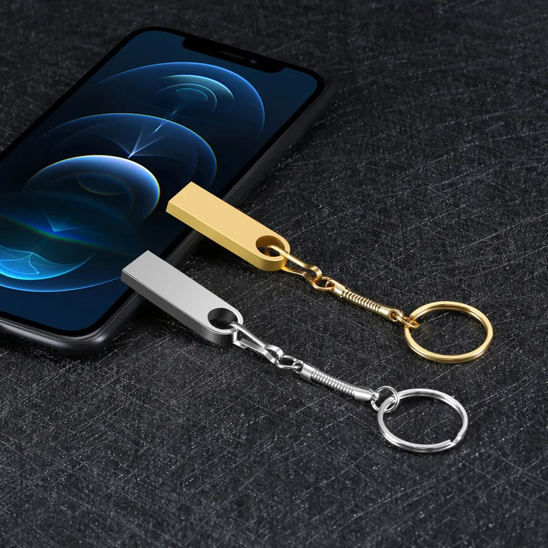 USB Flash Drive Flash Drive Pendrive 128GB USB creative gold key USB 2.0 4GB 8GB 16GB 32GB 64GB memory stick 50PCS/lot Free logo