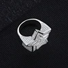 MossanRappr 5.1cttw Luxury Moissanite Pentagram Iced out Hip Hop Ring 925 Sterling Silver Heavy Metal Fashion Jewelry for Men 5