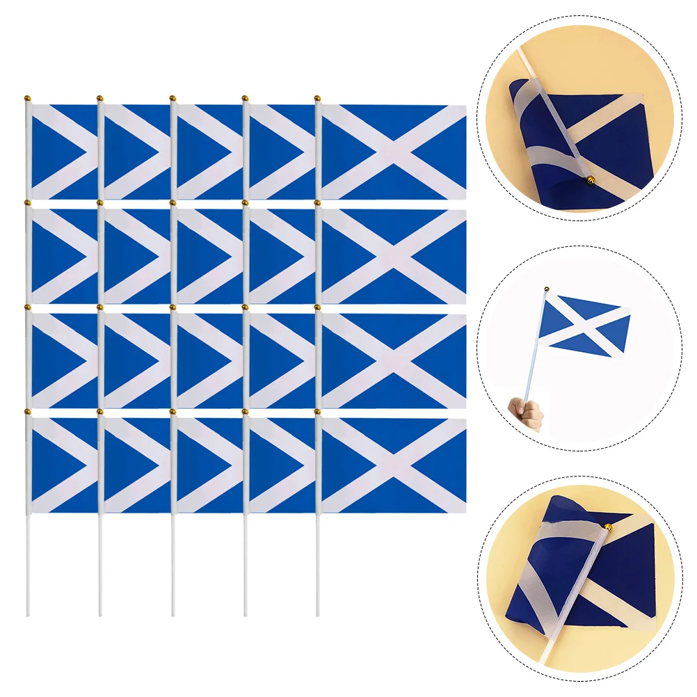 

20pcs Scottish Hand Held Flags Festival Sports Event Scotland Mini Flags Home Decor