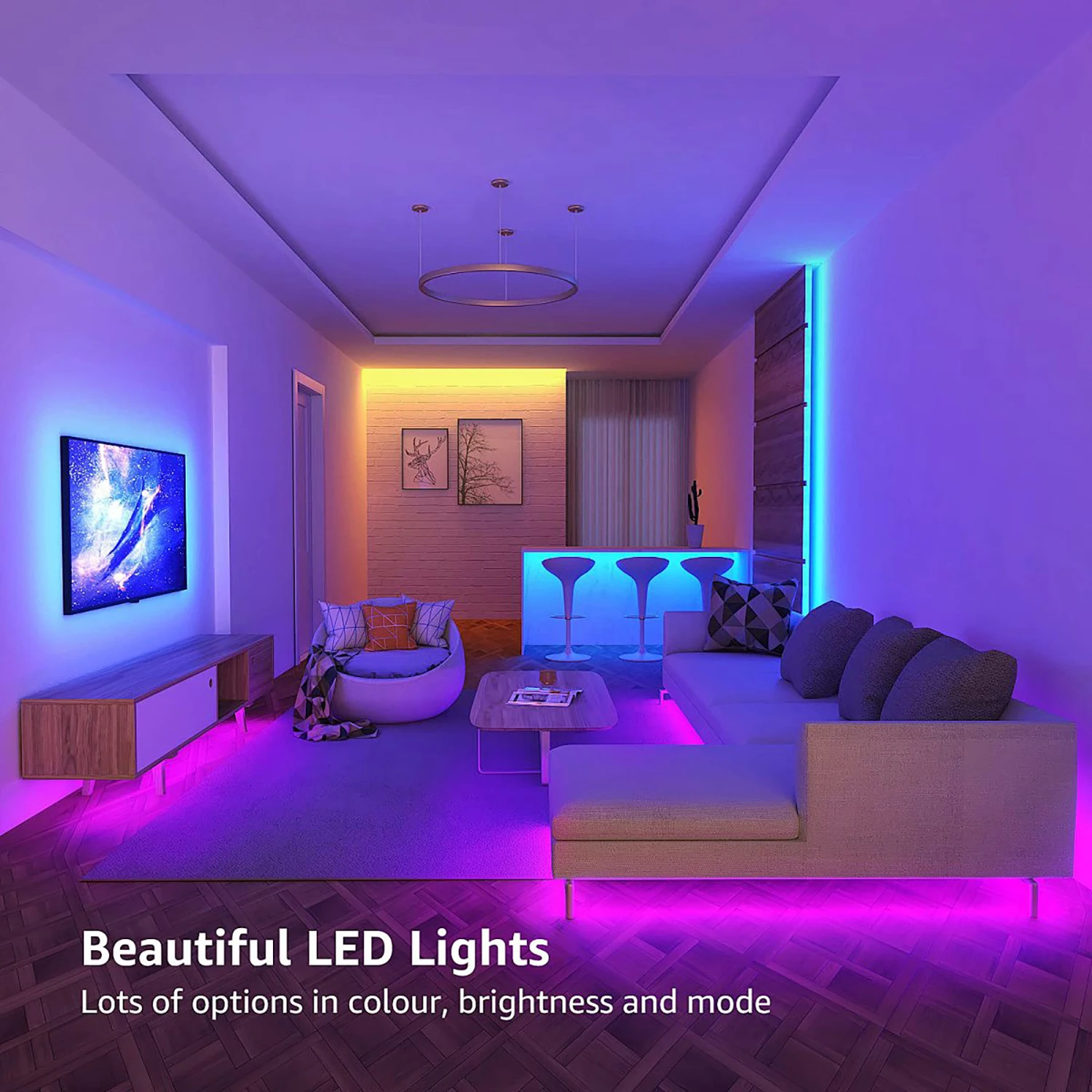 100FT RGB Bluetooth LED Lights 6