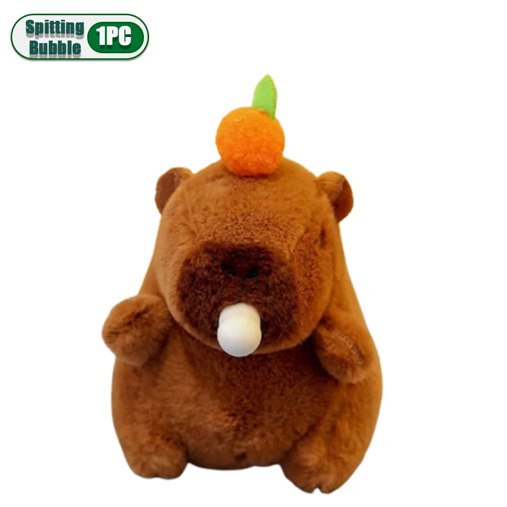 1-20 pçs de pelúcia caqui balançando cauda capivara chave pingente bonito chaveiro de pelúcia brinquedo boneca mochila pingente presente pingente