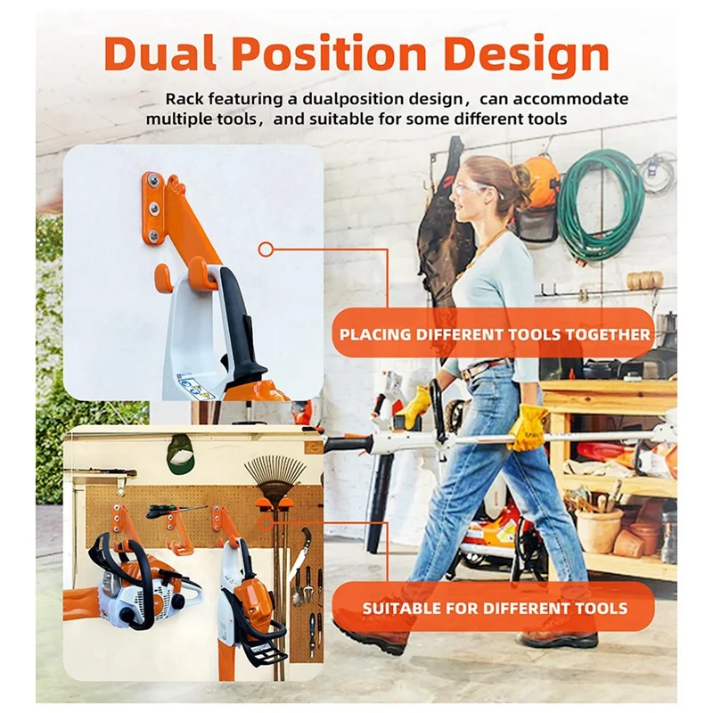 ABFS Tools Wall Mount Hanger Chainsaw Hanger Wall Mount Holder Garage Storage Chainsaw Holder