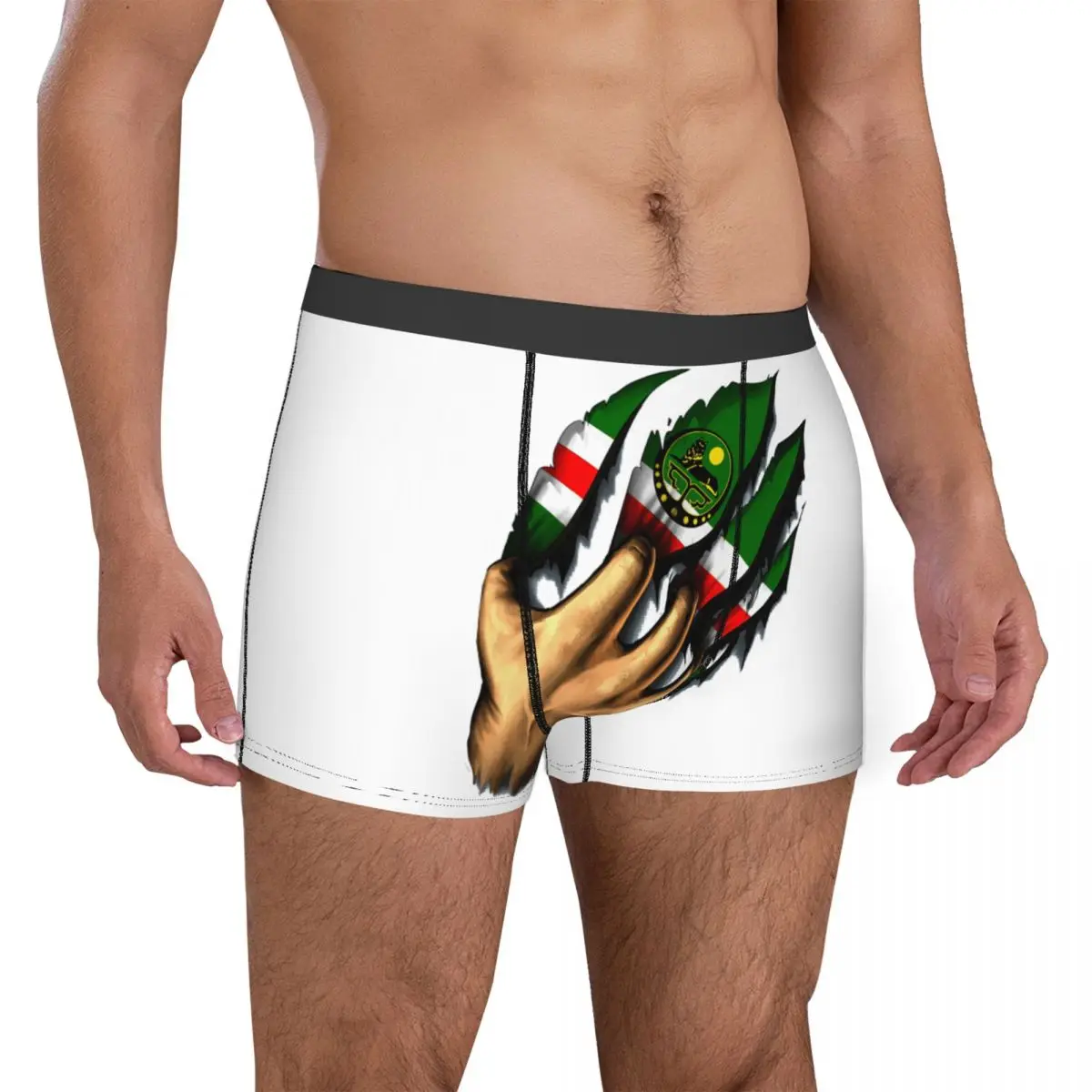 

Exotic Men's Boxer Briefs Republic Of Chechnya ЉЊХЧИЙЧЊИ Chechen Flag 1 Panties Autumn Wearable Hot Sale Funny Novelty