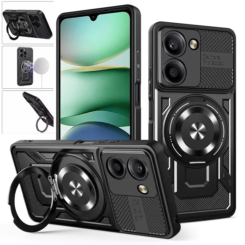 For Xiaomi Redmi A5 4G Case Shockproof Armor Magnet Holder Ring