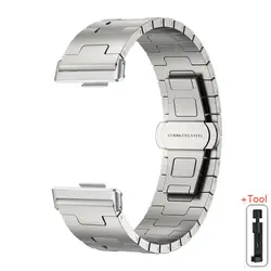 Luxury Titanium Strap with Metal Folding Clasp - Fit 4 Pro (Titanium )
