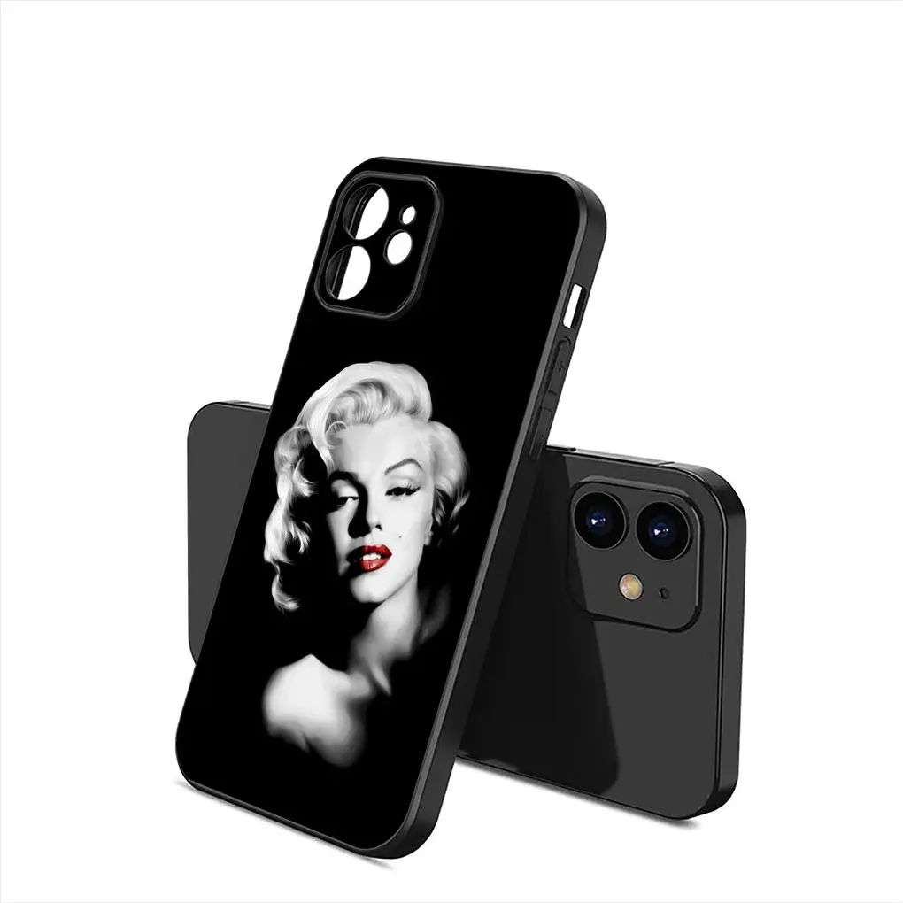 thumbnail image 1 of M-marilyns-carcasa de teléfono m-monroes para Apple iPhone 15 14 Plus 13 12 Mini Pro Max XR + 13Pro 14 + 15 + funda de TPU suave, 1 of 5