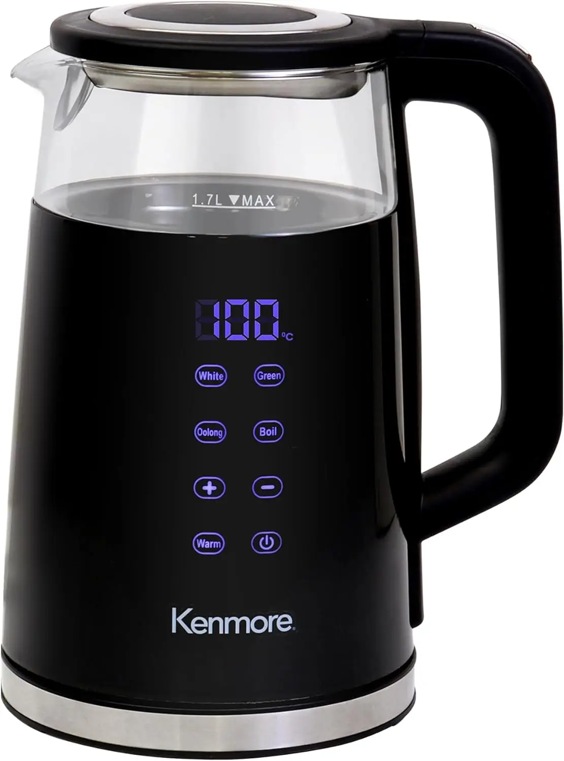 double-walled-glass-electric-kettle-17l-4-temperature-pre-sets-touch-activated-controls-keep-warm-black