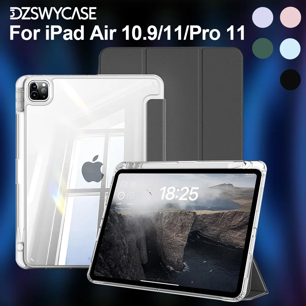 Sleek Protective Tablet Case with Pencil Holder and Auto Sleep/Wake Function