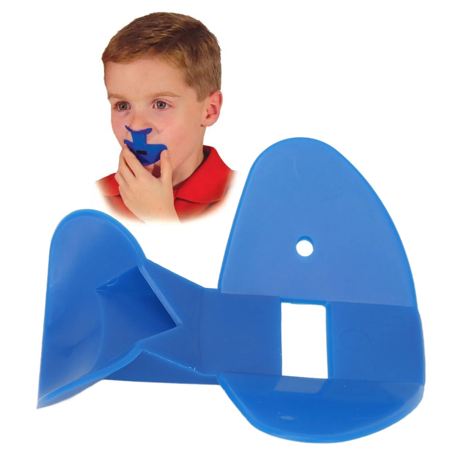 

10pcs Kid Nose Exercise Flute Grover Plastic Flute Dark Blue Nose Training Whistle Nose Throat Controlling Speech Clarity