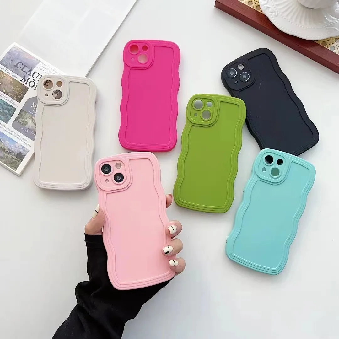 Chic Candy Curly Wavy Silicone Phone Case - Soft Protective Bumper Cover