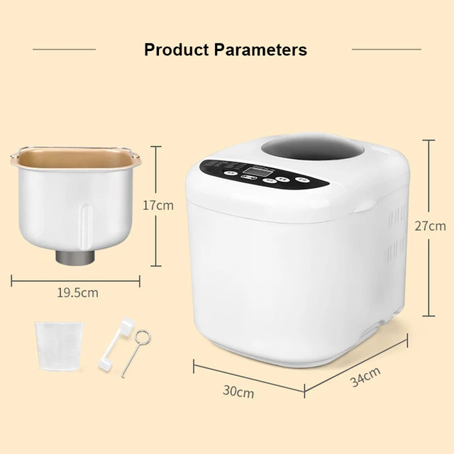 DMWD 750G Multi-Functional Mini Bread Maker Ice Cream Fermenter Machine  Intelligent Easy Bread Machine Breadmaker Cooking Tool - AliExpress