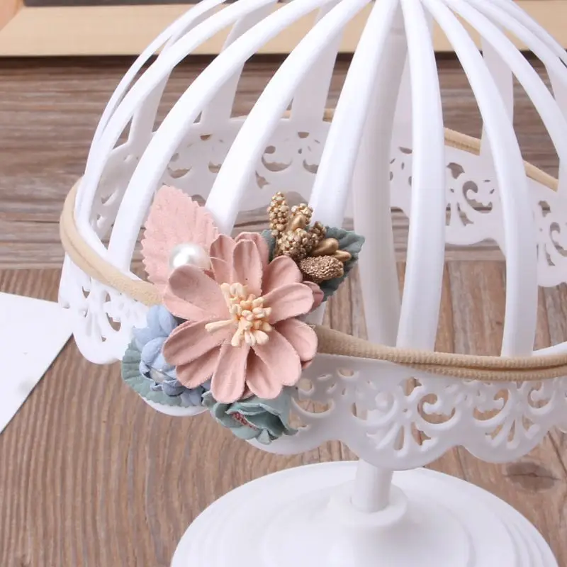 

Baby Nylon Headbands Hairbands Beautiful Florals Elastics for Baby Girls