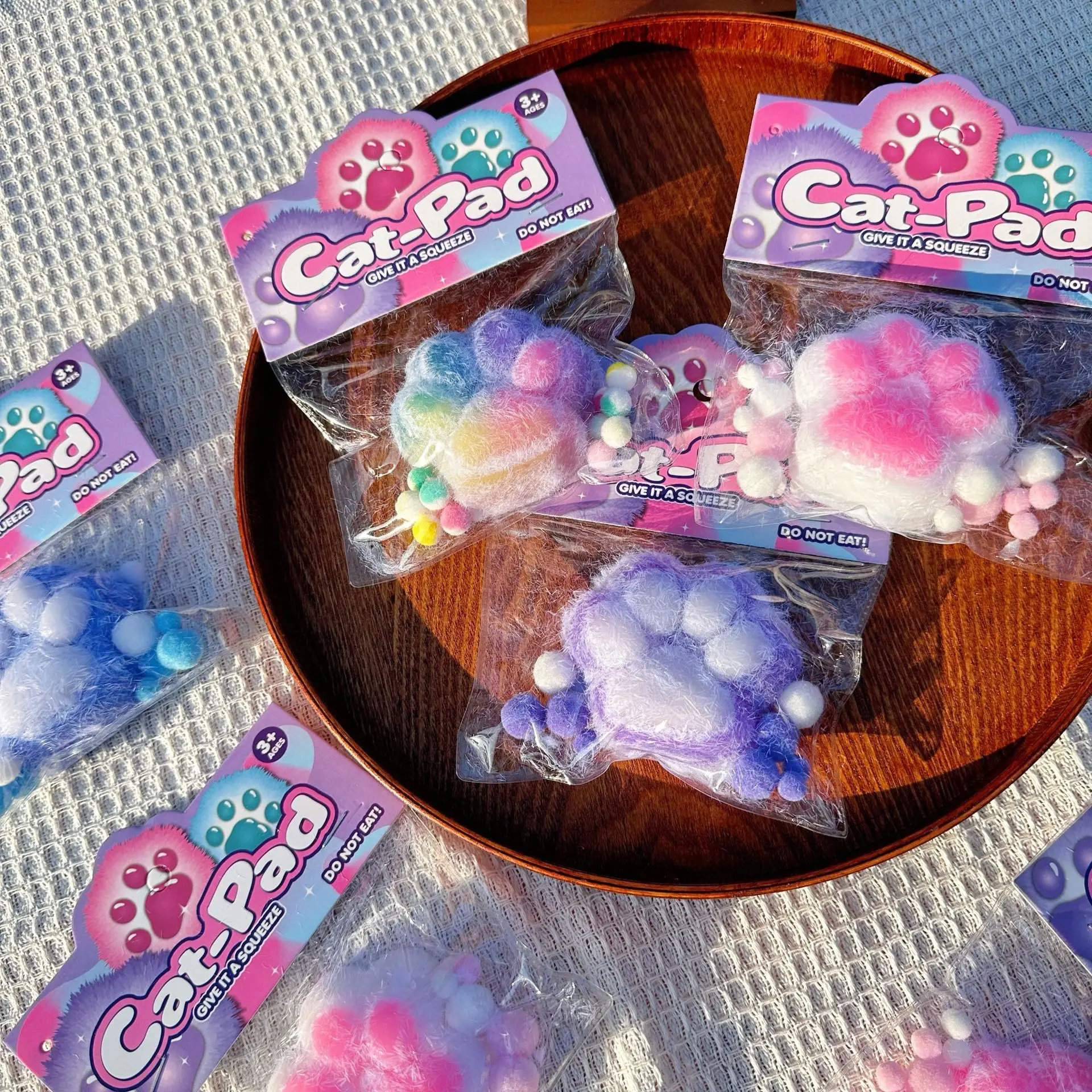 Colorful Plush Soft Cat Foot Antistress Paws Squishy Tapa Foot Girl Kids Adult Sensory Toys Gift Antistress Foot Cat Fidget Toys 5