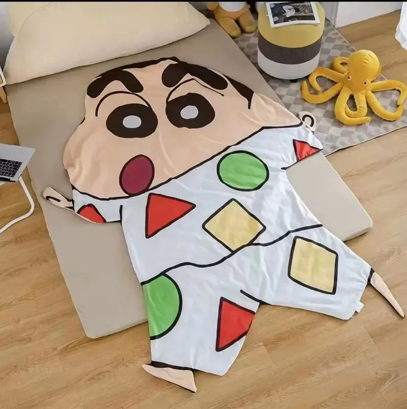 

Crayon Shin-Chan Peripheral Blanket Flannel Shaped Blanket Double Flannel Cartoon Anime Bedside Blanket Decoration Anime