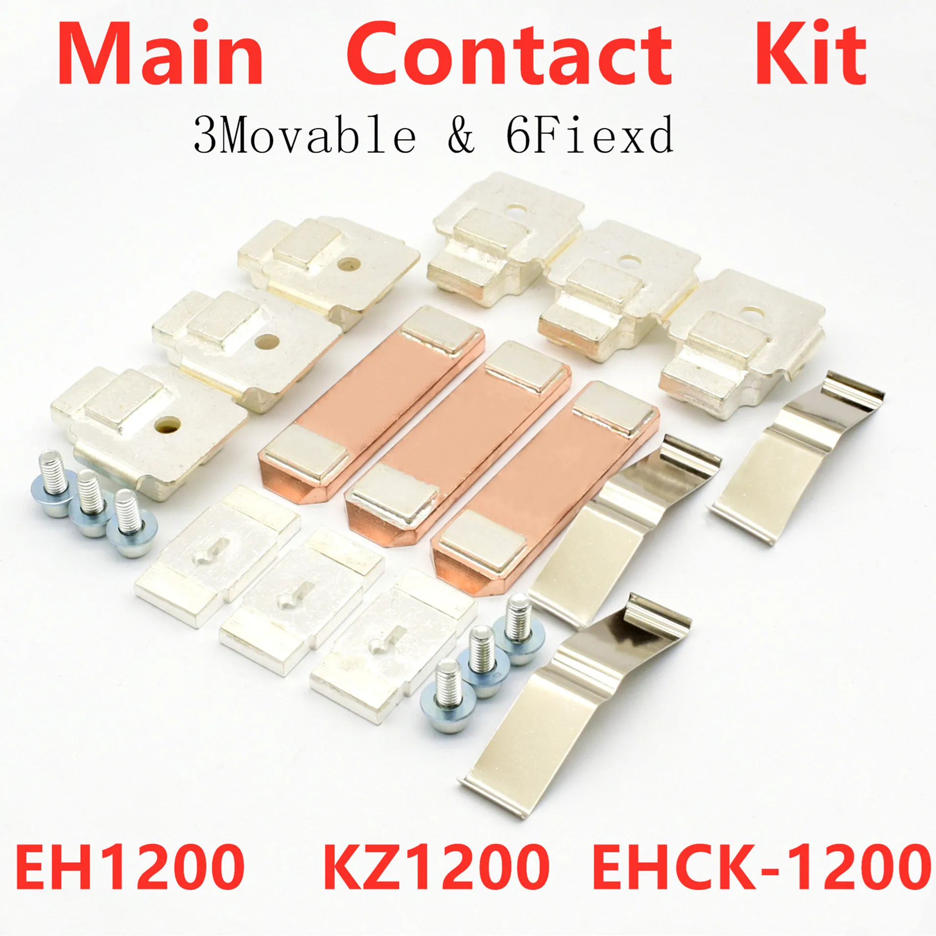 

Main Contact Kits For EH1200 Contactor Assembly KZ1200 EHCK-1200 Moving and Fixed Contacts Spare Parts Contact Game Replacement