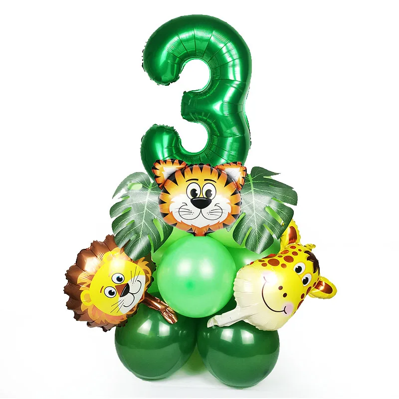 Confezione da 9 palloncini animali safari della giungla - palloncini animali safari decorazione a tema della festa